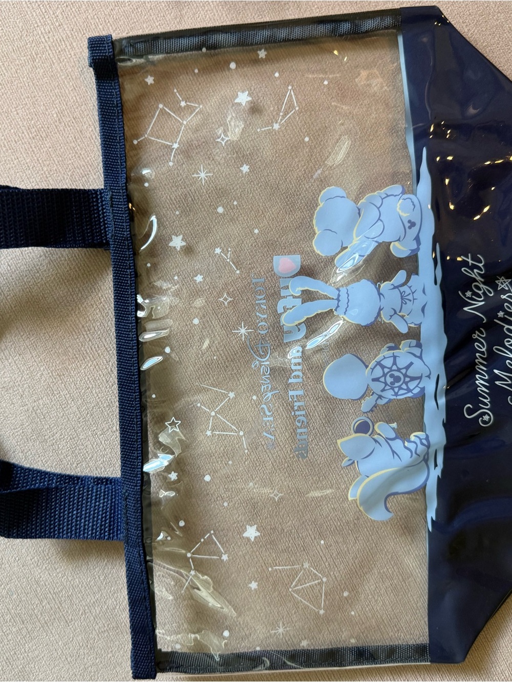 Disney Duffy and Friends Summer Night Melodies Clear Tote Bag - Small